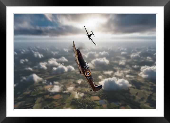 Supermarine Spitfire Hunter Framed Mounted Print by J Biggadike