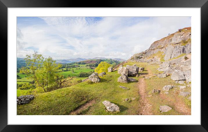 Offas Dyke Path on the Clwydian Range Framed Mounted Print by Jason Wells