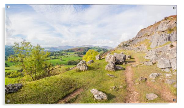 Offas Dyke Path on the Clwydian Range Acrylic by Jason Wells