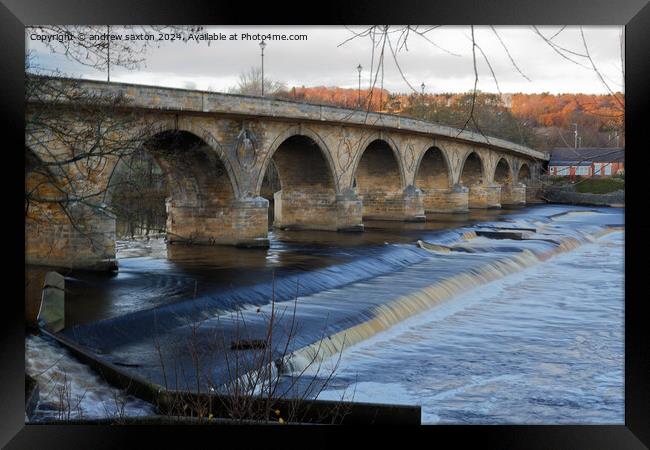 Waters bridge Framed Print by andrew saxton