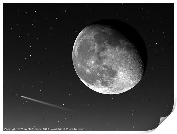Moon and Comet Print by Tom McPherson