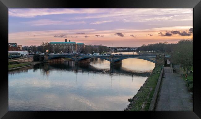 Trent Bridge Sunset Framed Print by Apollo Aerial Photography