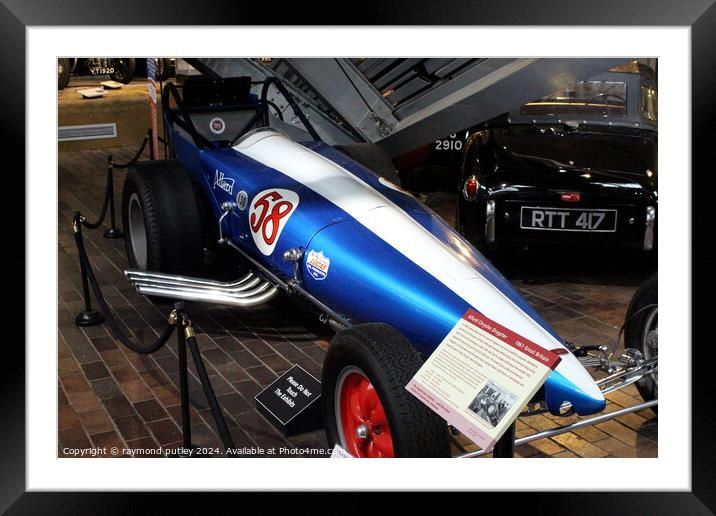 1961 Allard Chrysler Dragster Framed Mounted Print by Ray Putley