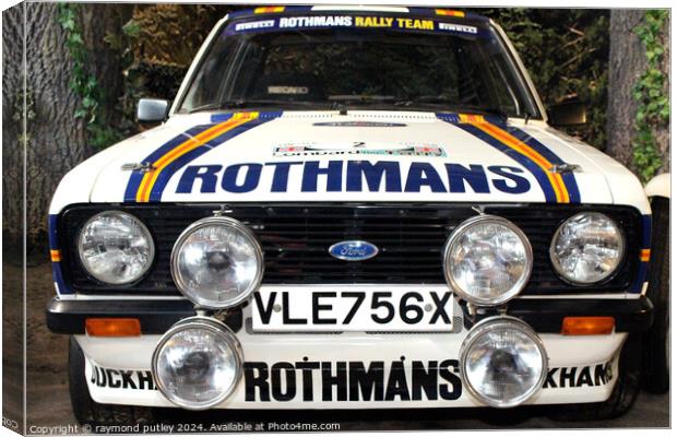 Rothmans Ford Escort MK2 Canvas Print by Ray Putley