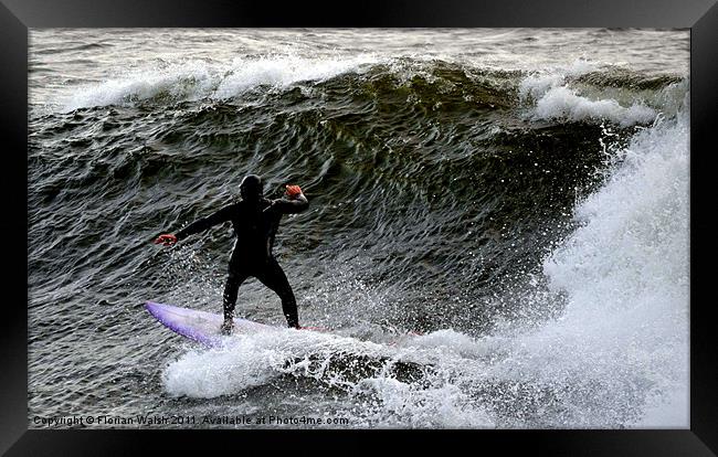 Surfs Up! Framed Print by Florian Walsh