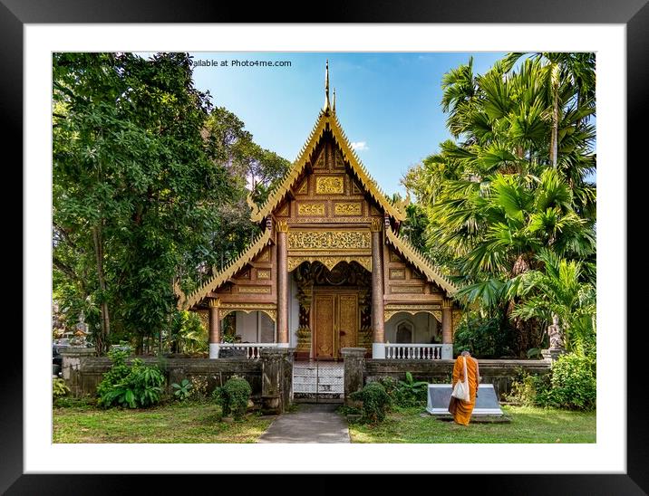 Wat Chiang Man, Chiang mai, Thailand Framed Mounted Print by Jo Sowden