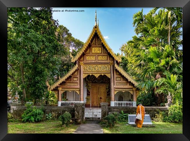 Wat Chiang Man, Chiang mai, Thailand Framed Print by Jo Sowden