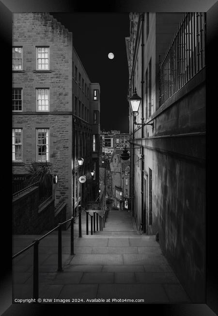 Edinburgh Black and White Framed Print by RJW Images