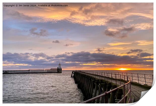 January sunrise at the mouth of the River Blyth -  Print by Jim Jones