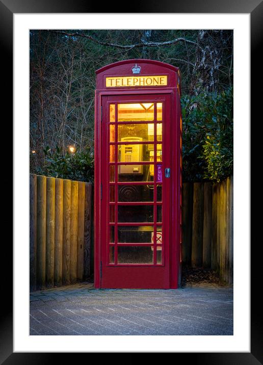 Red Phone Box Framed Mounted Print by Richard Downs