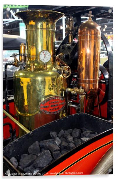1907 Gobron Brillié Fire Engine Acrylic by Ray Putley