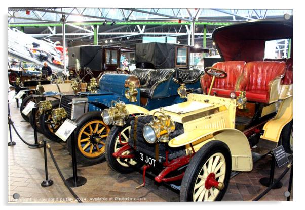Cars at Beaulieu motor museum Acrylic by Ray Putley