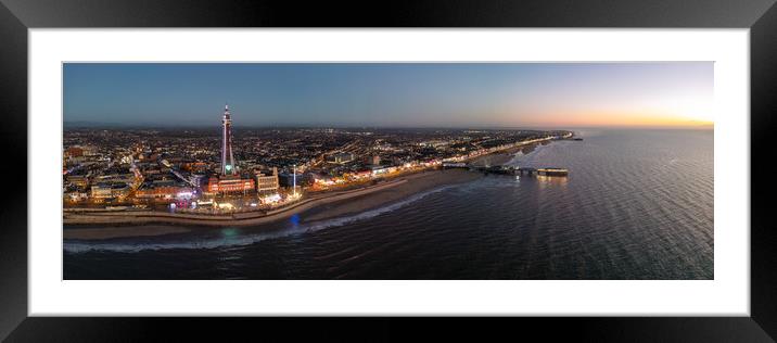 Blackpool Panorama Framed Mounted Print by Apollo Aerial Photography