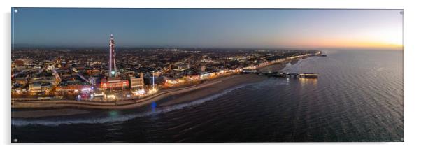 Blackpool Panorama Acrylic by Apollo Aerial Photography