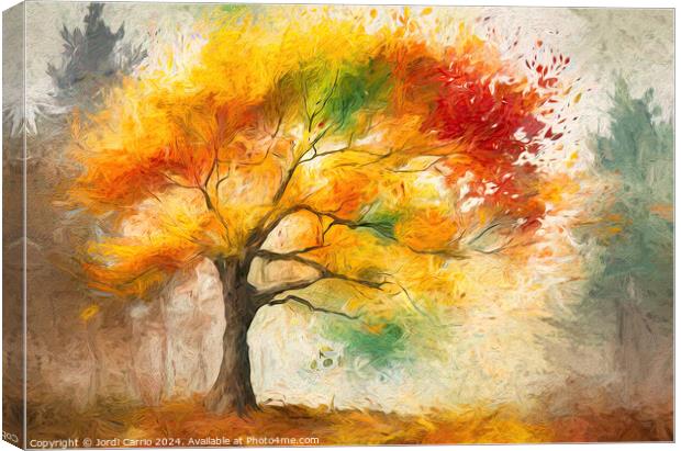 Autumn scene - GIA2401-0140-OIL Canvas Print by Jordi Carrio