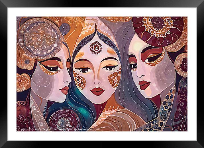 Echoes of Elegance - GIA2401-0144-ILU Framed Mounted Print by Jordi Carrio