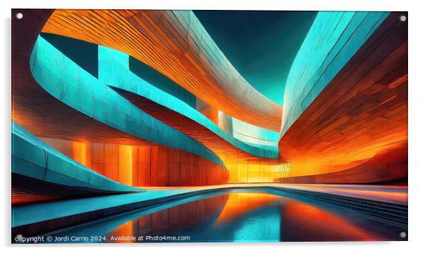 Architectural Dawn - GIA2401-0147-ILU Acrylic by Jordi Carrio