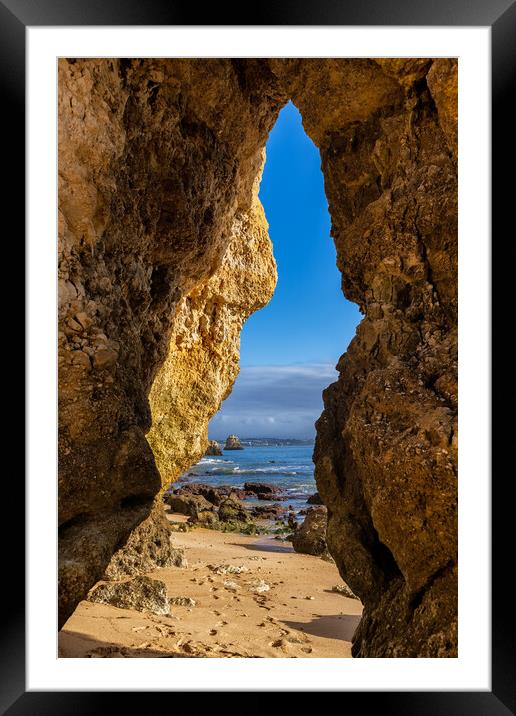 Nature Window To Ocean In Algarve, Portugal Framed Mounted Print by Artur Bogacki