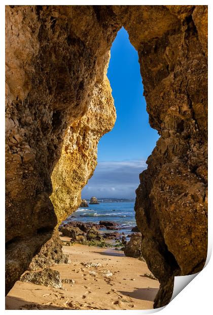 Nature Window To Ocean In Algarve, Portugal Print by Artur Bogacki