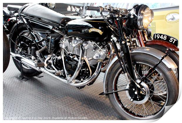 1955 Vincent Black Shadow Series D. Print by Ray Putley