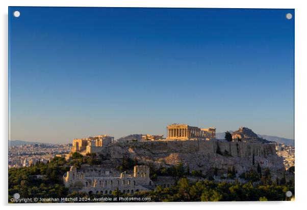 The Parthenon, Athens, Greece Acrylic by Jonathan Mitchell