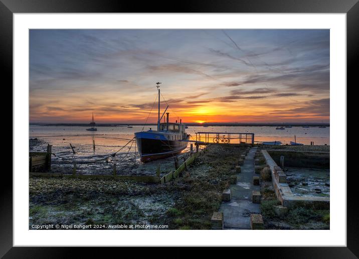 Among The Oysterbeds Framed Mounted Print by Nigel Bangert