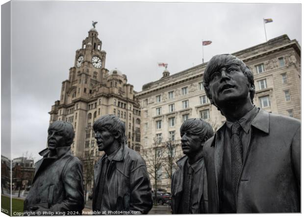 The Beatles Statue, Liverpool Canvas Print by Philip King