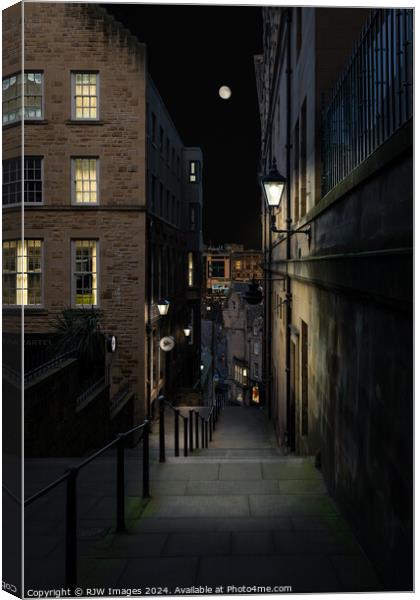Edinburgh Warriston's Close Canvas Print by RJW Images