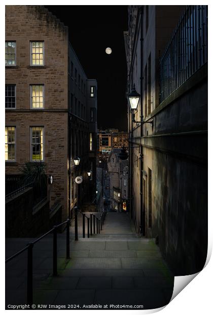 Edinburgh Warriston's Close Print by RJW Images