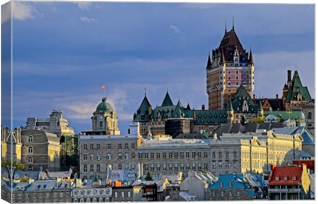 Quebec Evening Cityscape  Canvas Print by Martyn Arnold