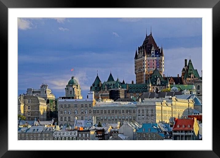 Quebec Evening Cityscape  Framed Mounted Print by Martyn Arnold