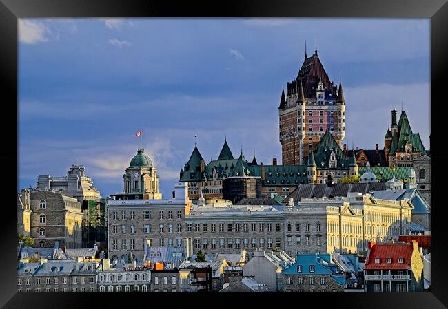 Quebec Evening Cityscape  Framed Print by Martyn Arnold