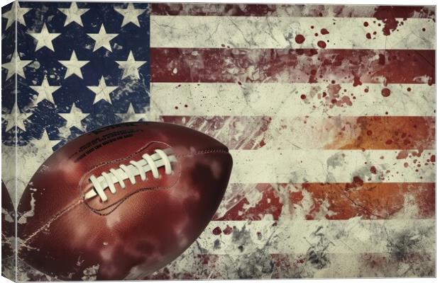 A background for a big american football event. Canvas Print by Michael Piepgras
