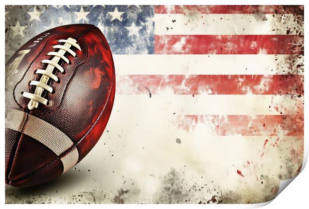 A background for a big american football event. Print by Michael Piepgras