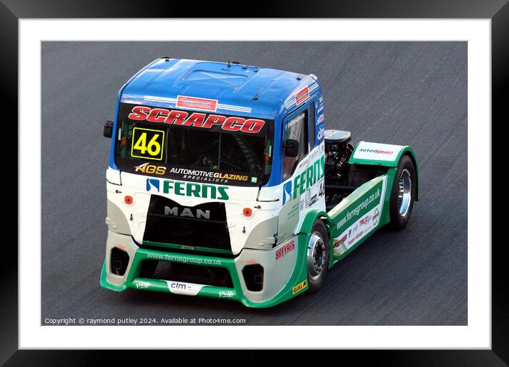 British Truck Racing. Framed Mounted Print by Ray Putley