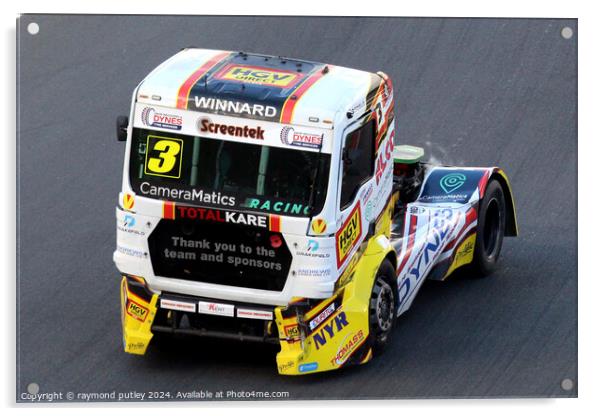 British Truck Racing. Acrylic by Ray Putley