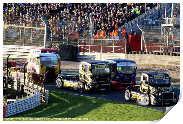 British Truck racing. Print by Ray Putley