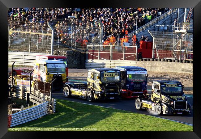 British Truck Racing. Framed Print by Ray Putley