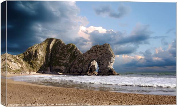 The Durdle Door rock Canvas Print by Tom McPherson