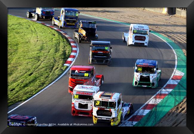 British Truck Racing. Framed Print by Ray Putley