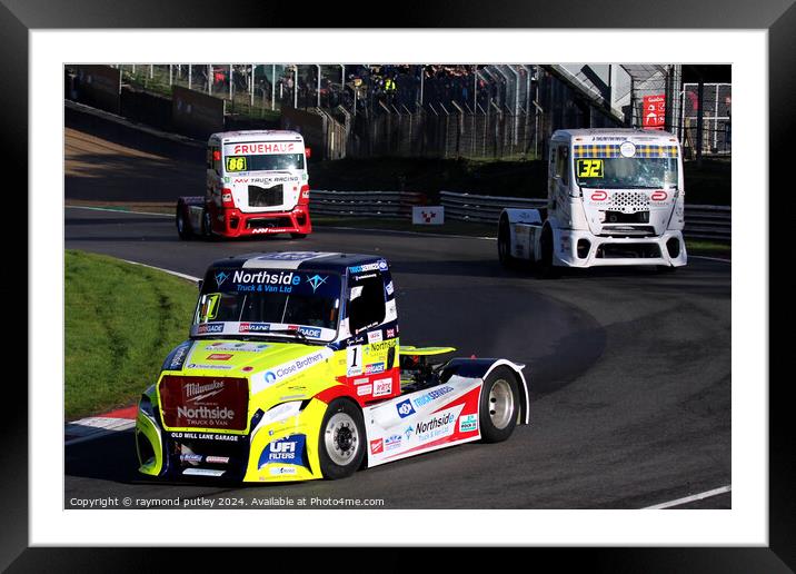 British Truck Racing. Framed Mounted Print by Ray Putley