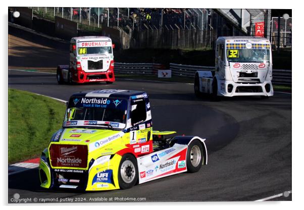 British Truck Racing. Acrylic by Ray Putley