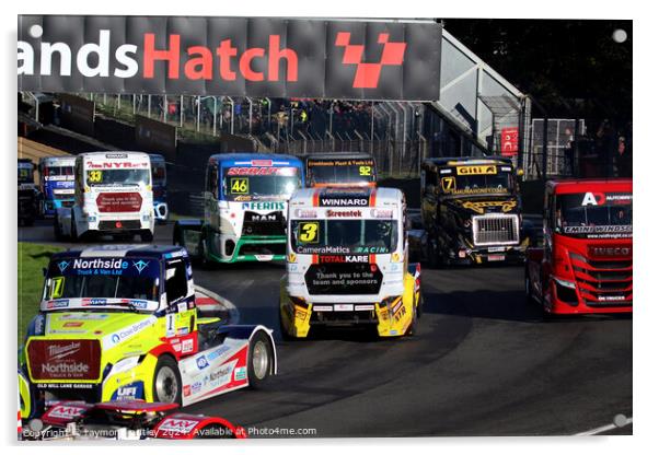 British Truck Racing. Acrylic by Ray Putley