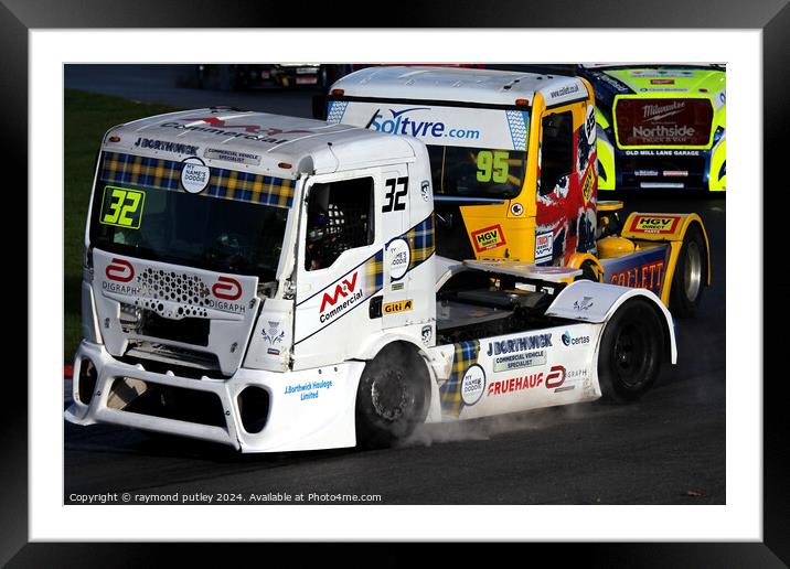British Truck Racing. Framed Mounted Print by Ray Putley