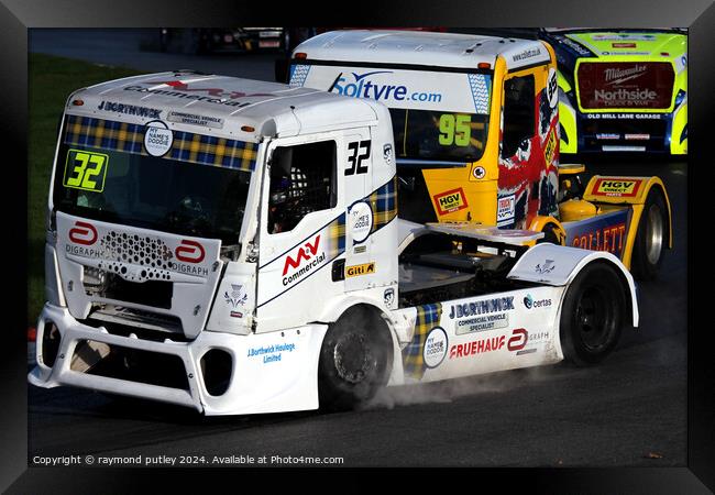 British Truck Racing. Framed Print by Ray Putley
