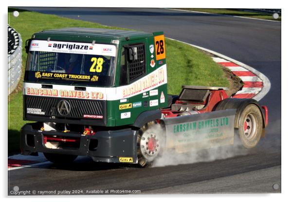 British Truck Racing. Acrylic by Ray Putley