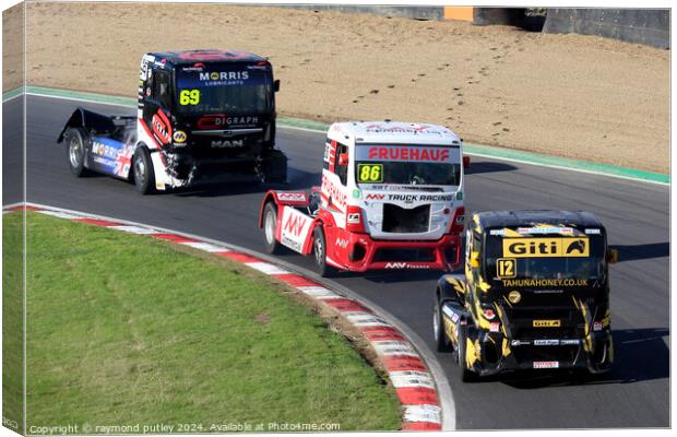 British Truck Racing. Canvas Print by Ray Putley