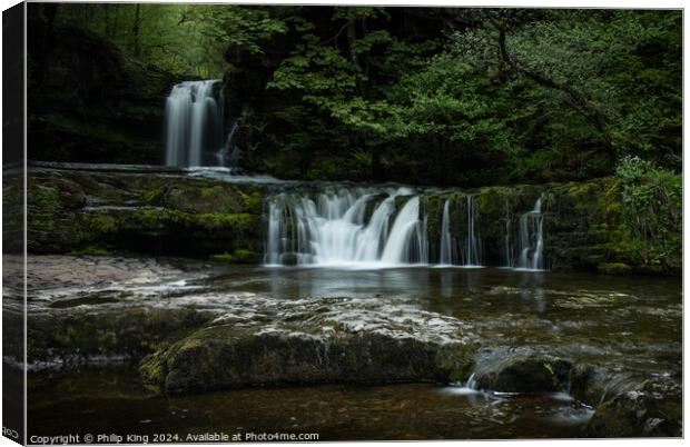 Brecon Beacons Waterfall, South Wales Canvas Print by Philip King