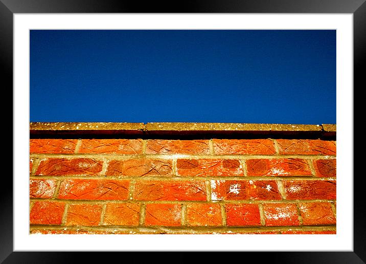 Brick Meets Sky Framed Mounted Print by Caroline Williams