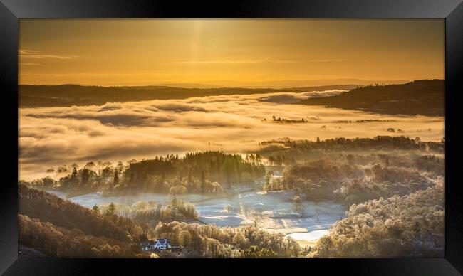 Morning Cloud Inversion Over Windermere Framed Print by Phil Durkin DPAGB BPE4
